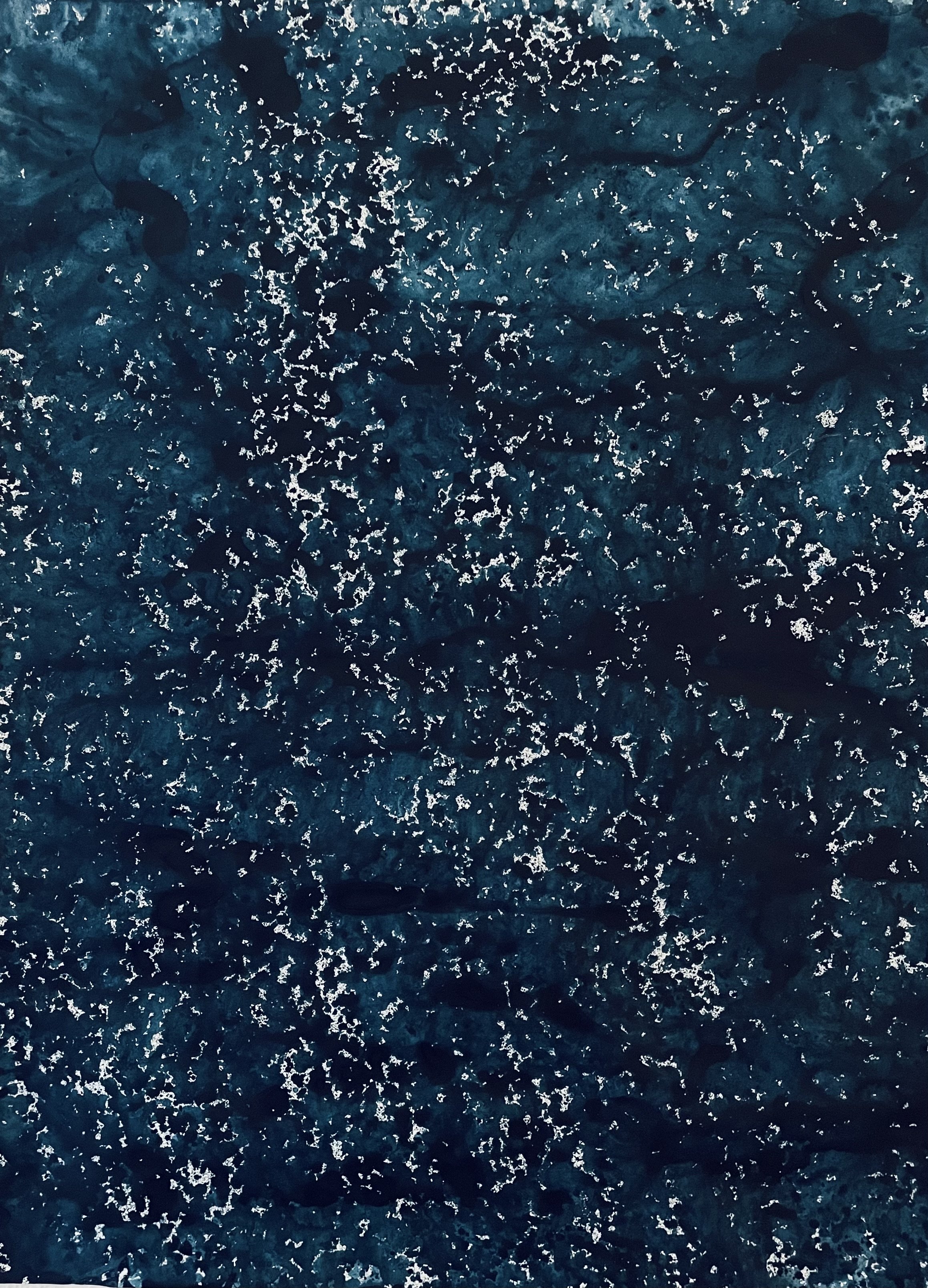  Tide whispers, water color ink on paper,50×65cm,2025  