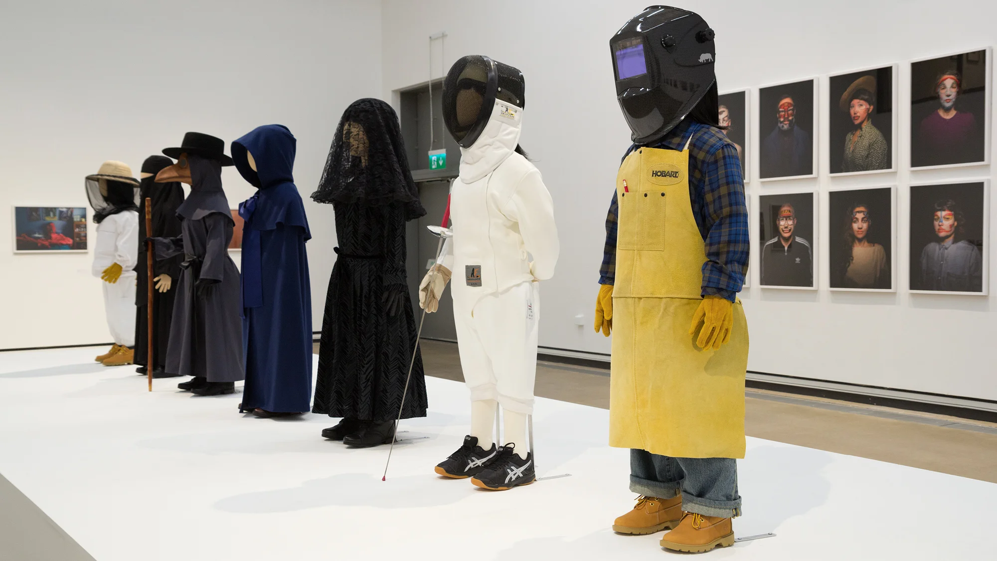 Installation view of Uniforms (2015)