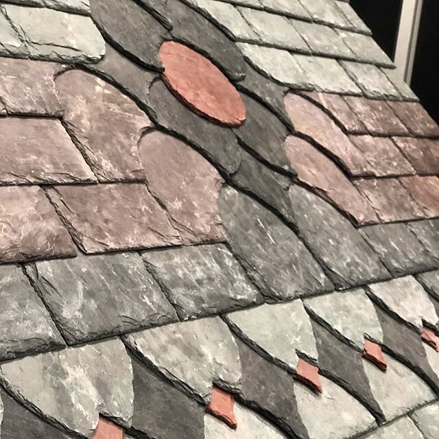 At the International Roofing Expo in Dallas, Texas. #slate #slateroofing #slateroof #slateart #slatedesign #orion #architecturaldesign #roofingcontractor #roofing #roof