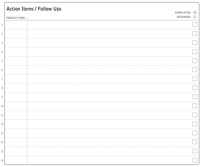Action Items Module