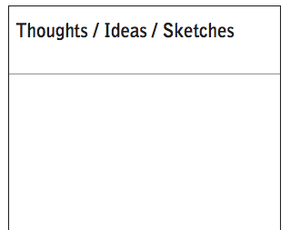 Thoughts, Ideas & Sketches Module