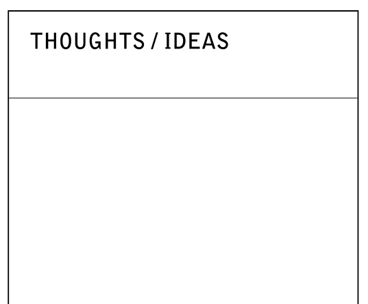 Thoughts & Ideas Module