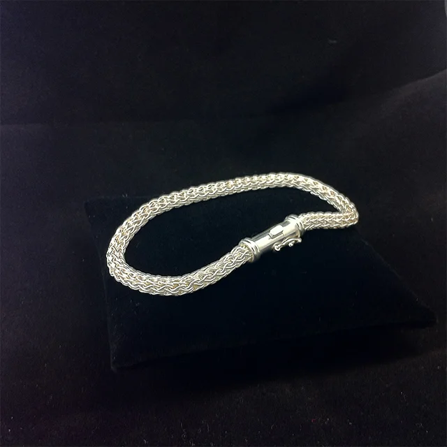 Viking Knit Bracelet with Clasp