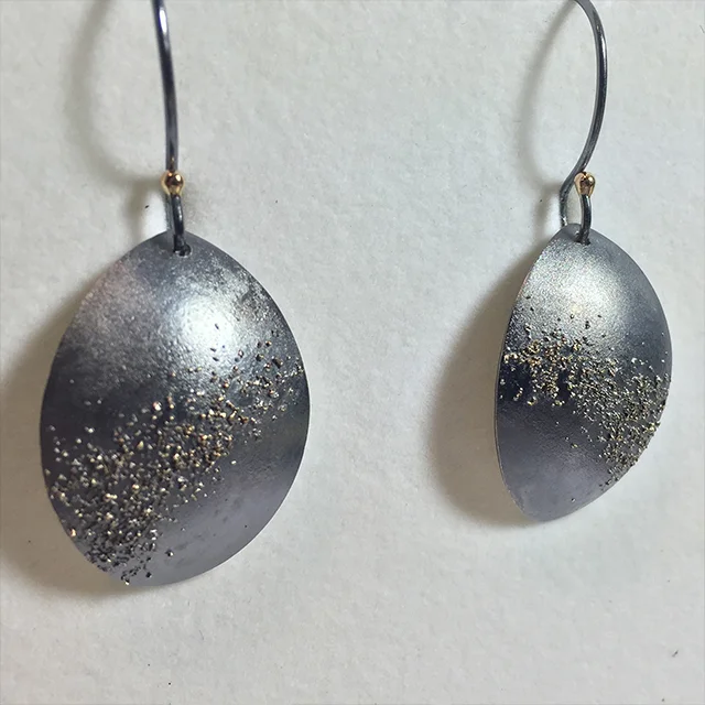 Comet Tail Fused Gold Earrings
