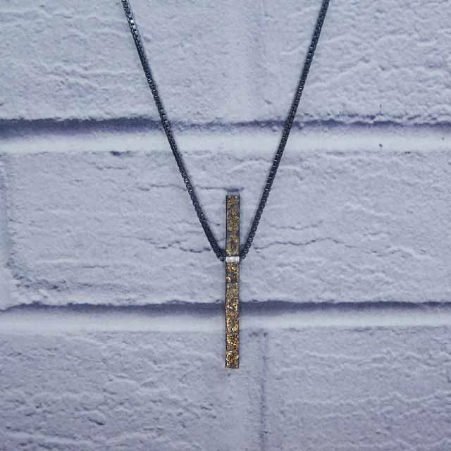 Fused Gold Bar Necklace