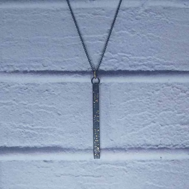 Fused Gold Bar Necklace