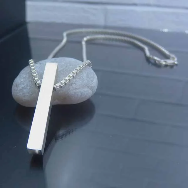 Silver Bar Necklace 