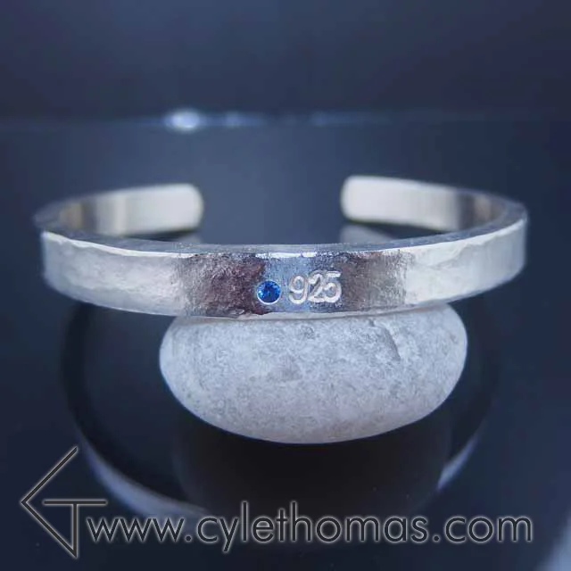 .925 Bracelet with  Blue Sapphire