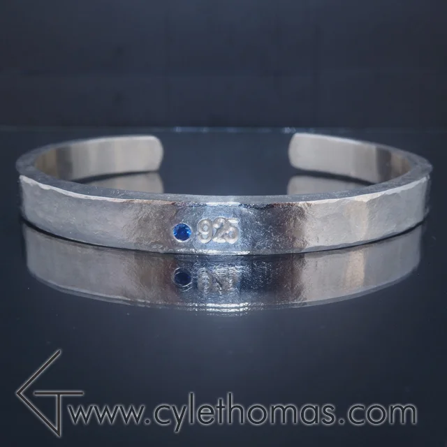 .925 Bracelet with Blue Sapphire