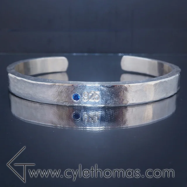 .925 Bracelet with Blue Sapphire