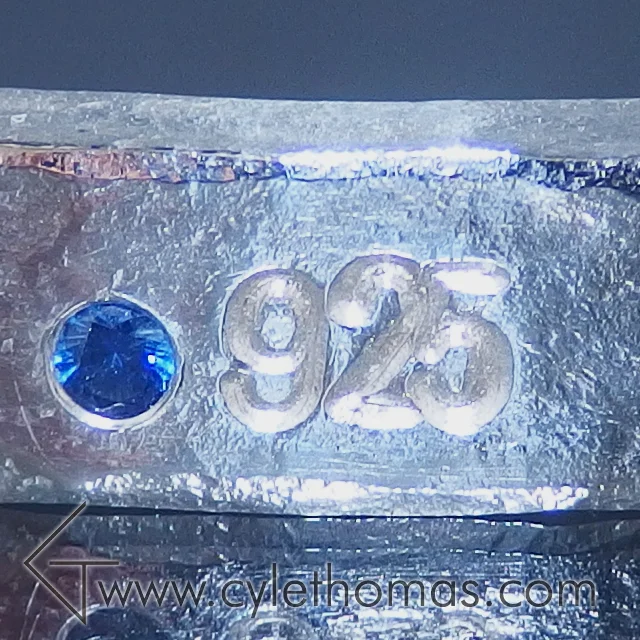 .925 Bracelet with Blue Sapphire