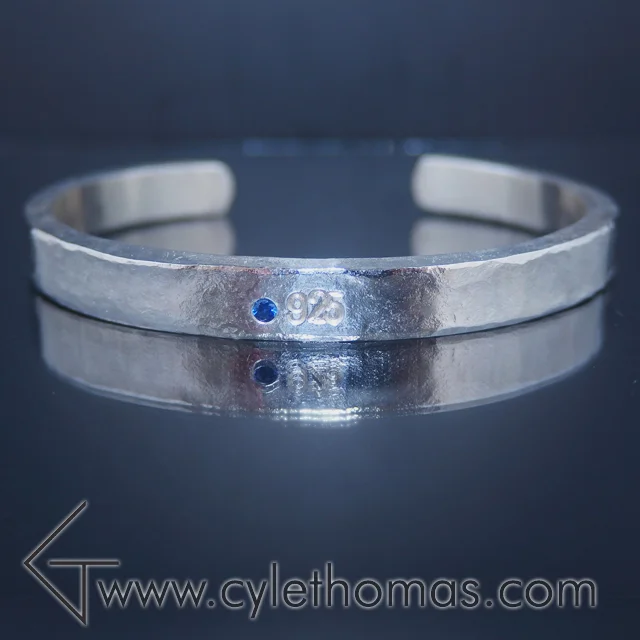 .925 Bracelet with Blue Sapphire