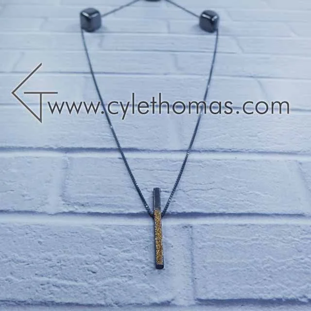 Fused Gold Bar Necklace