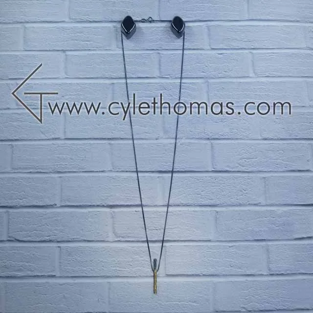 Fused Gold Bar Necklace