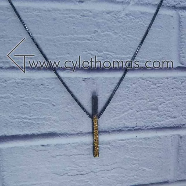 Fused Gold Bar Necklace