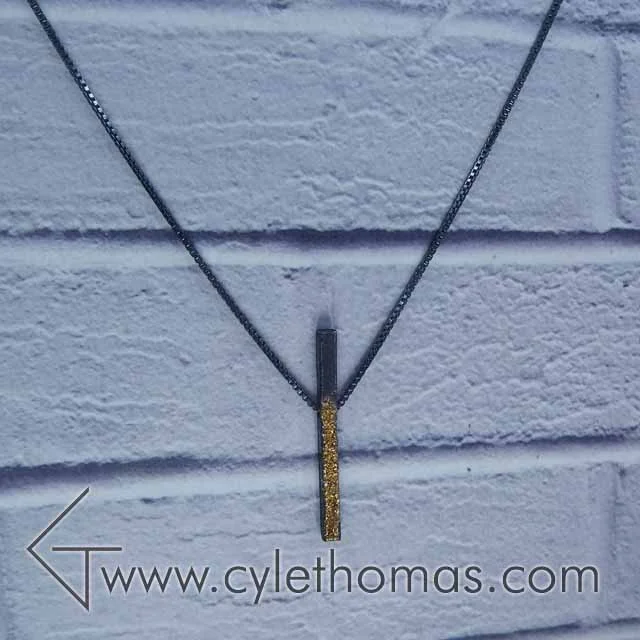 Fused Gold Bar Necklace