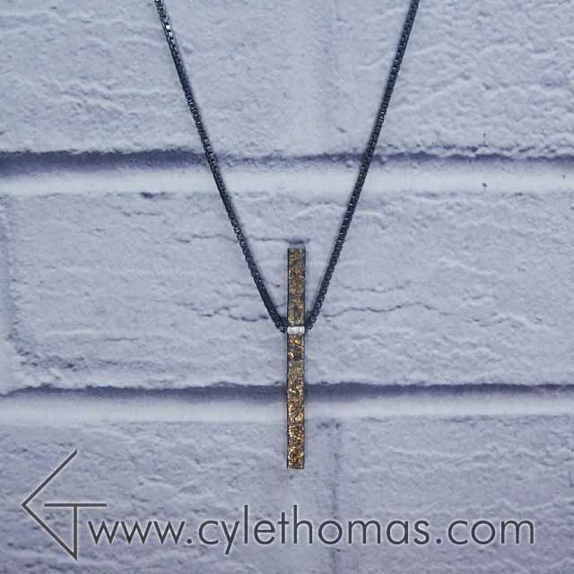 Fused Gold Bar Necklace