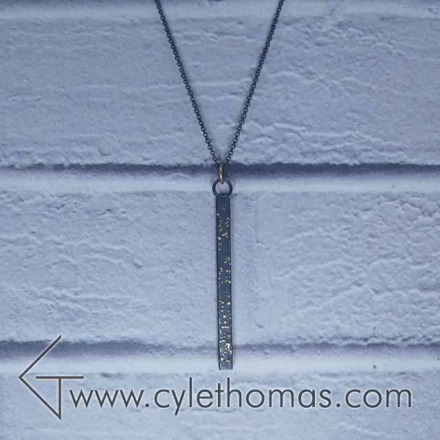 Fused Gold Bar Necklace