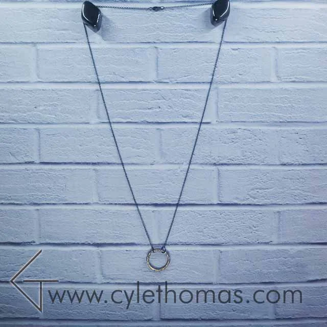 Fused Gold Circle Necklace