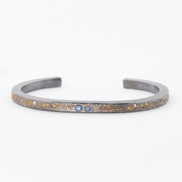 Planet &amp; Stars Cuff with Sapphires and Diamonds