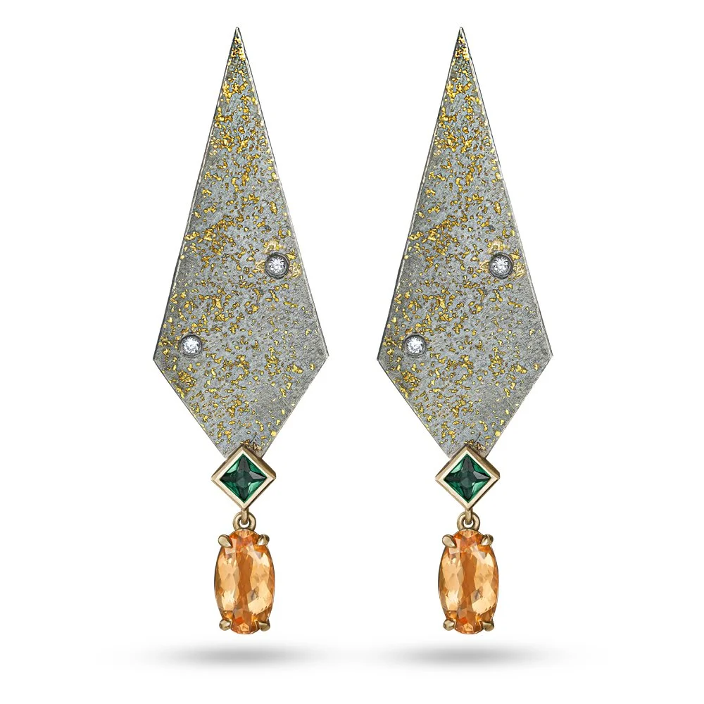 Citrine + Emerald Danglers.jpg