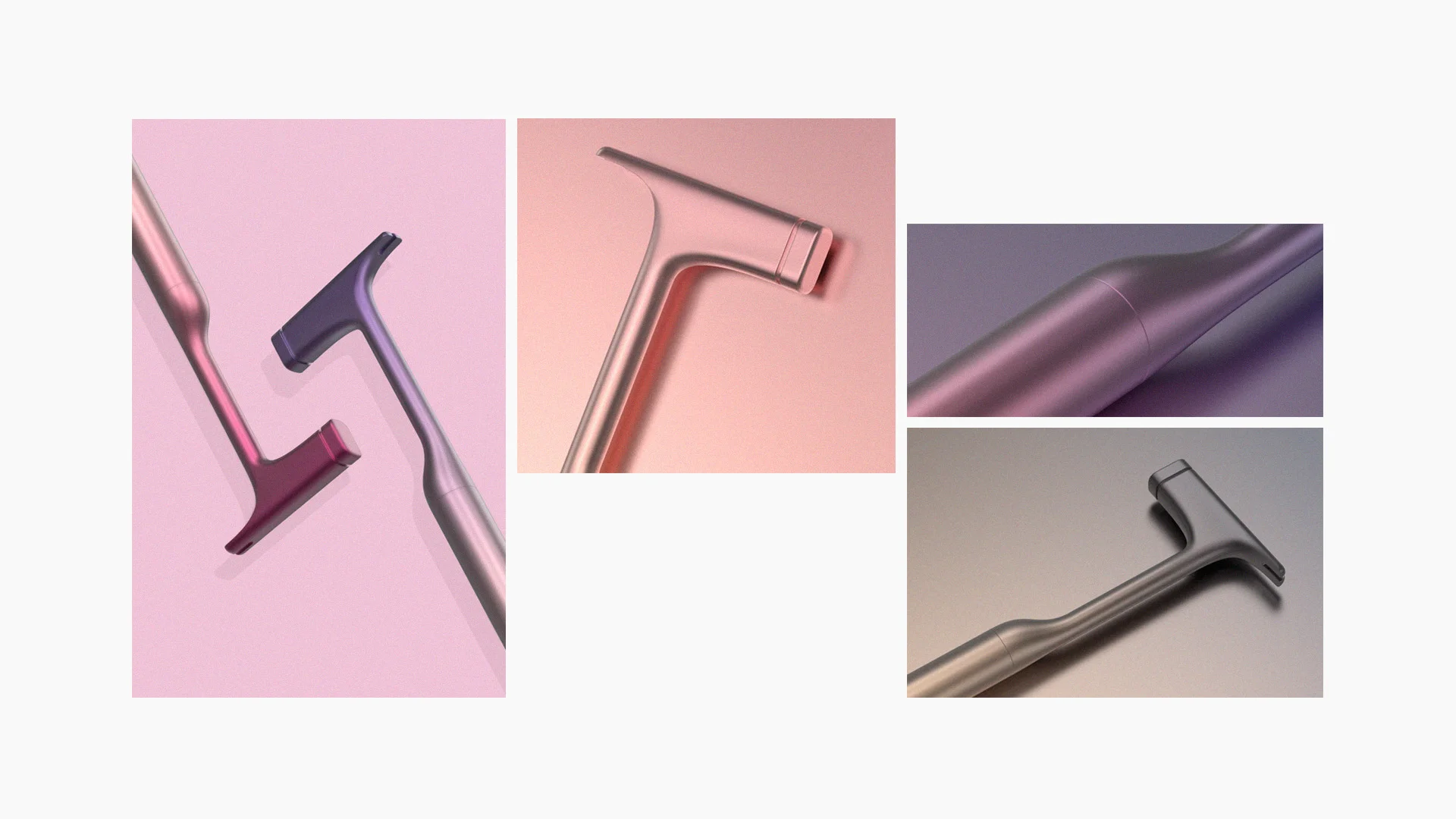 To acheive the gradiented metallic finish, these limited edition hammers would be painted to specification.