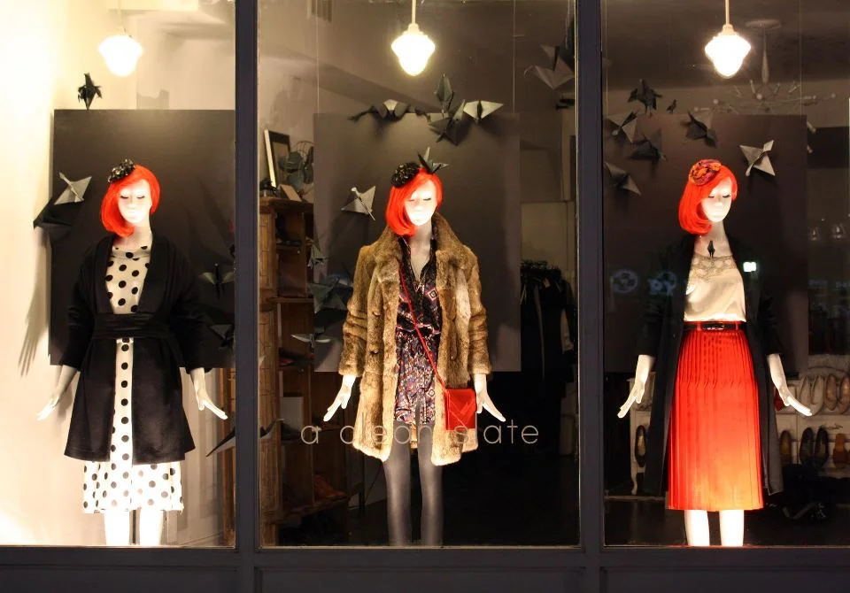 Alfred Hitchcock's BIRDS inspired windows | Halloween 2012