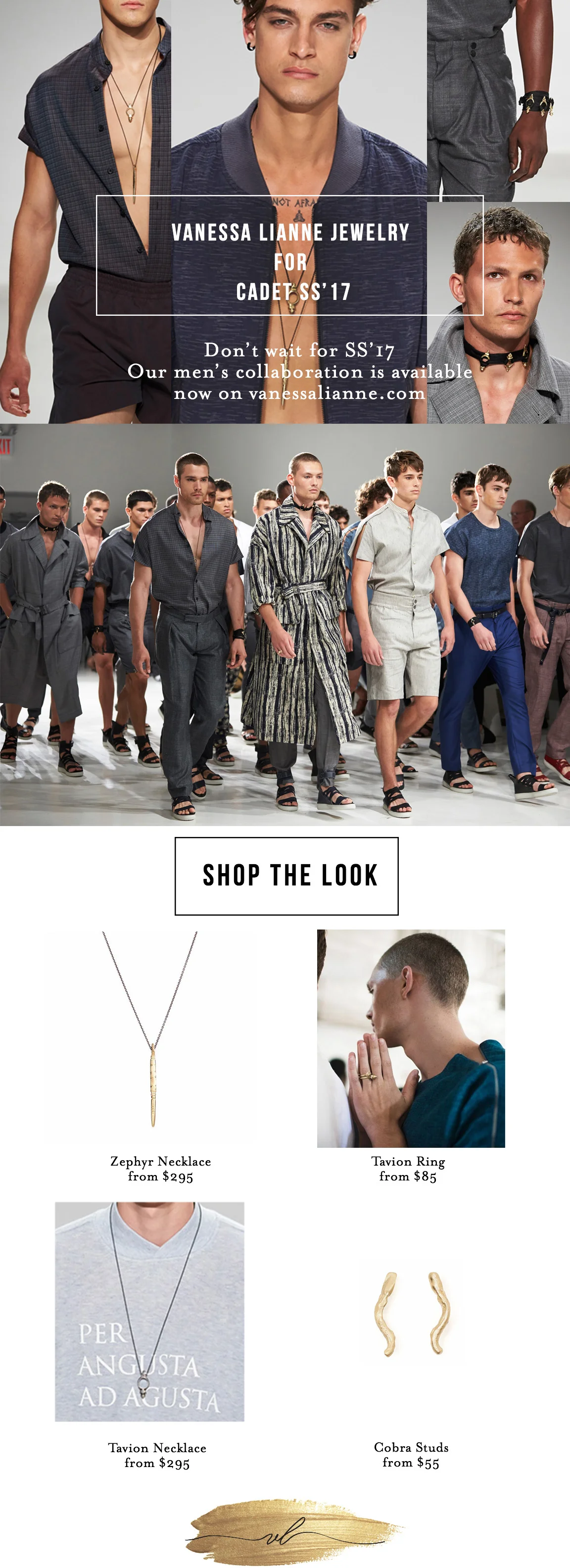 Email Campaign - Showcasing the Cadet x Vanessa Lianne collaboration for NYMFW SS'17