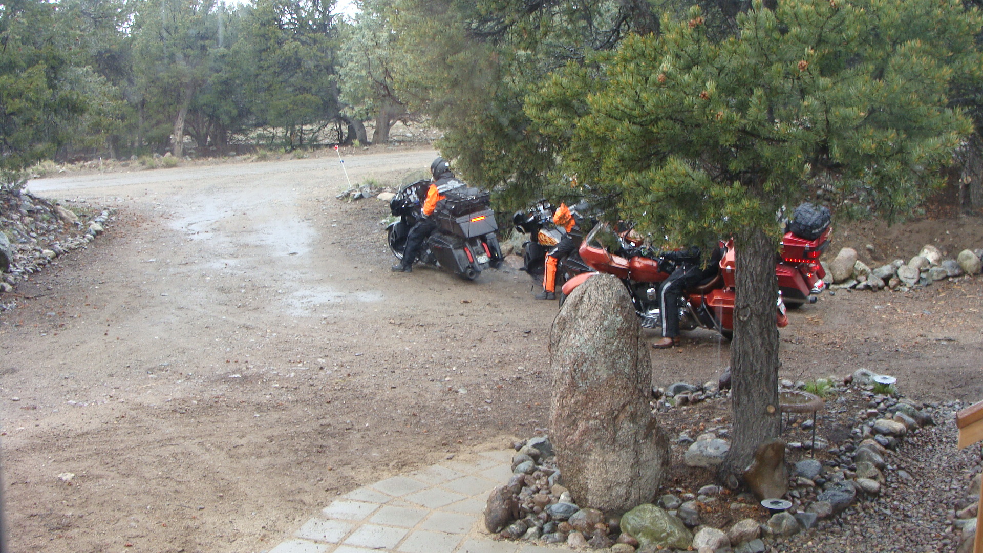 Recent guests prepare for departure.