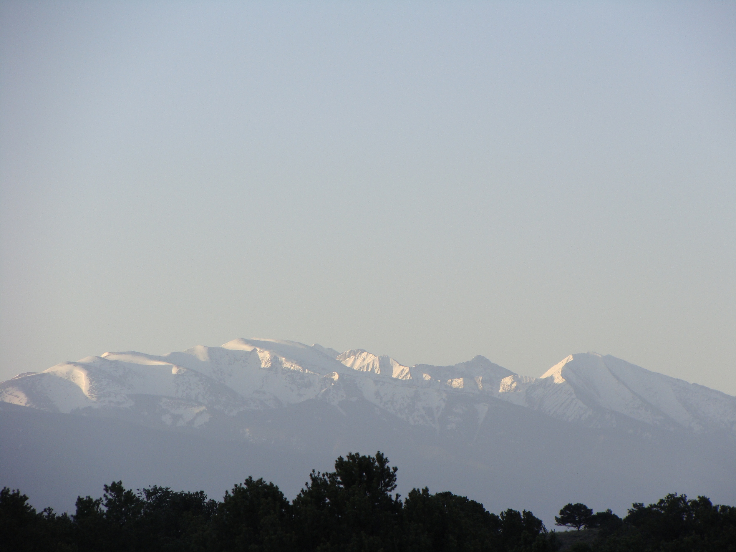 Early morning haze as the sun rises to shine on Blanca