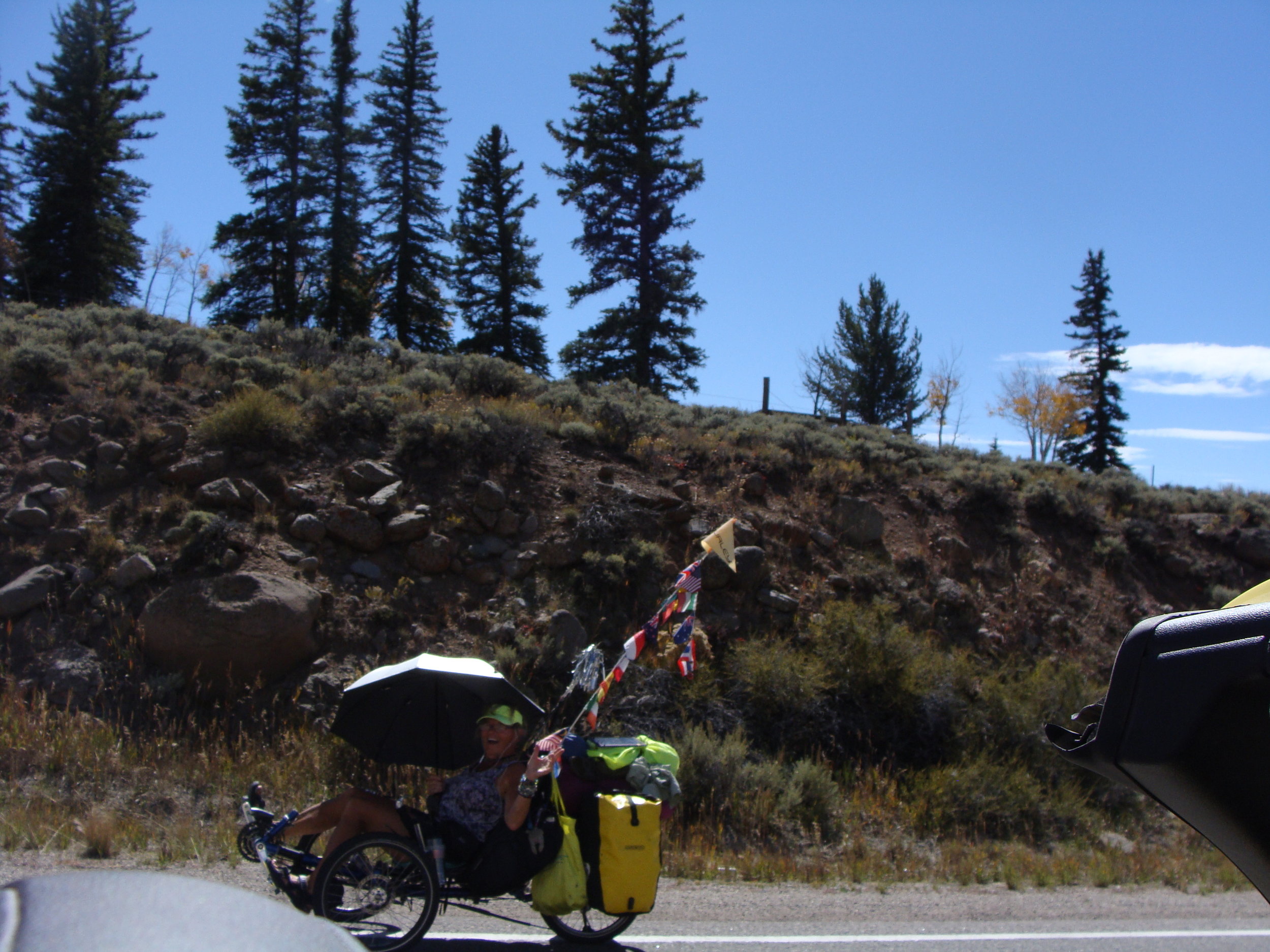 Happy biker ... I'm guessing she know 'what's in it for her'.