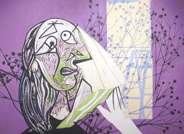 Denial, 1990, acrylic on canvas, 101" x 138"