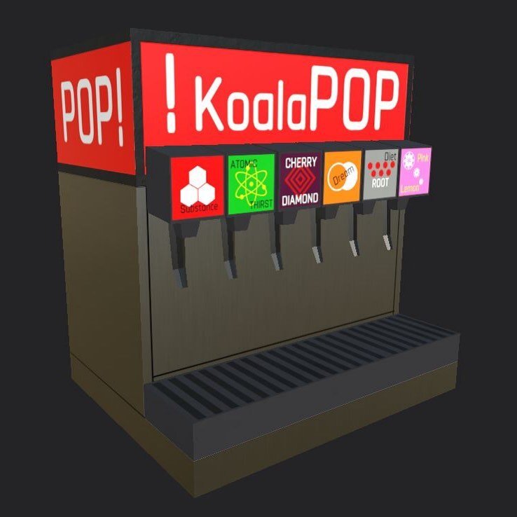 Another quick prop for Pin City! We hope to have this be interactable in the build for PAX. 
.
.
.
.
.
#paxeast #3dart #3dmodelling #gamedev #vr #soda #indiegamedeveloper #gameartist #games #indiedev #virtualreality #substancepainter #pop