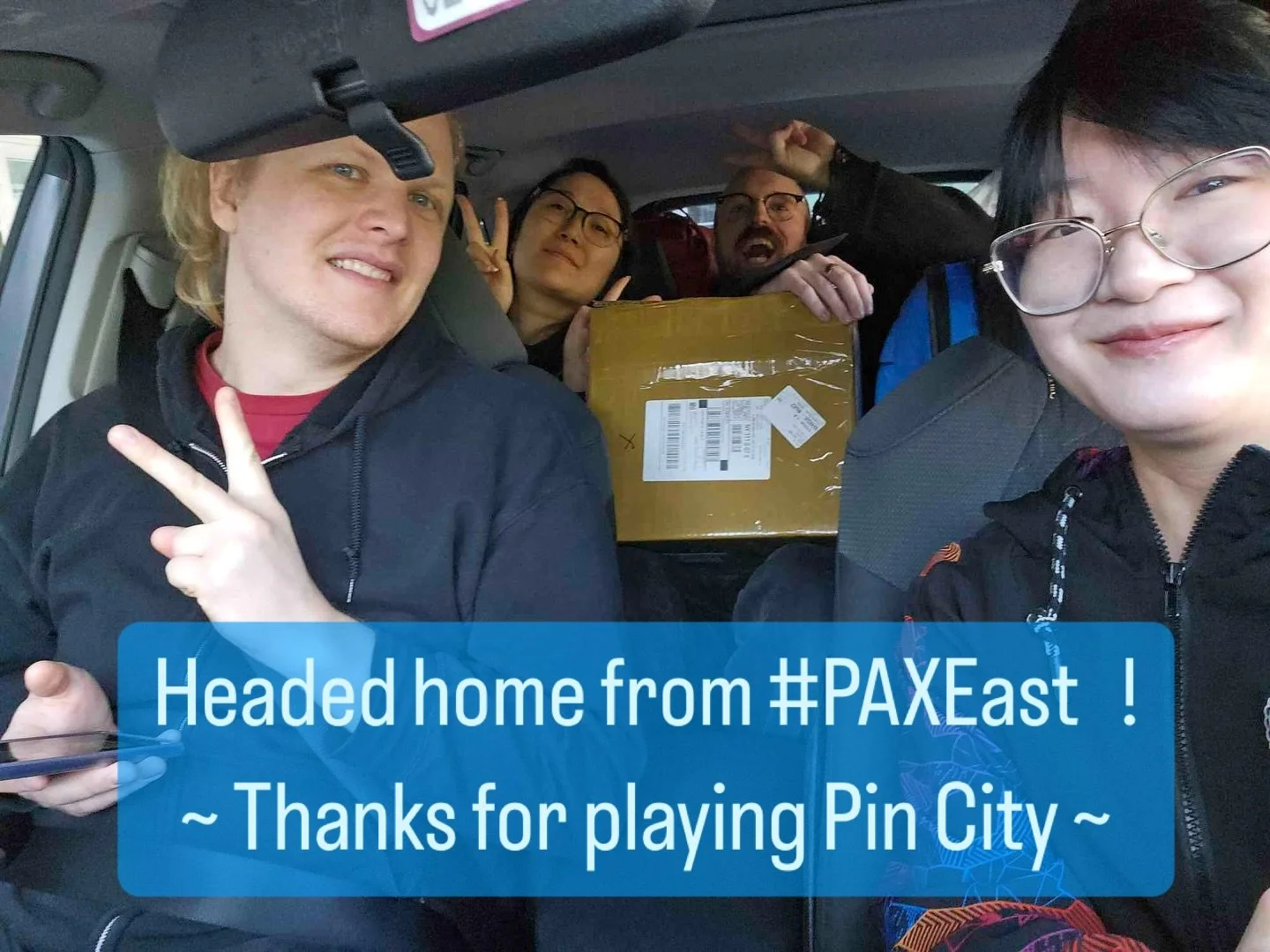 Headed home from #PAXEast ! We had so much fun. 
Thank you for playing Pin City ❤️