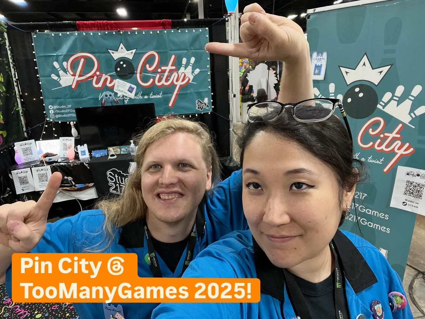 We&rsquo;re at @tmgexpo this weekend!
Come play awesome indie games and come check out Pin City! 
.
.
.
.
.
#toomanygames #toomanygames2025 #tmg #tmg25 #vr #bowling #indiedev #indiegamedev #vrgame