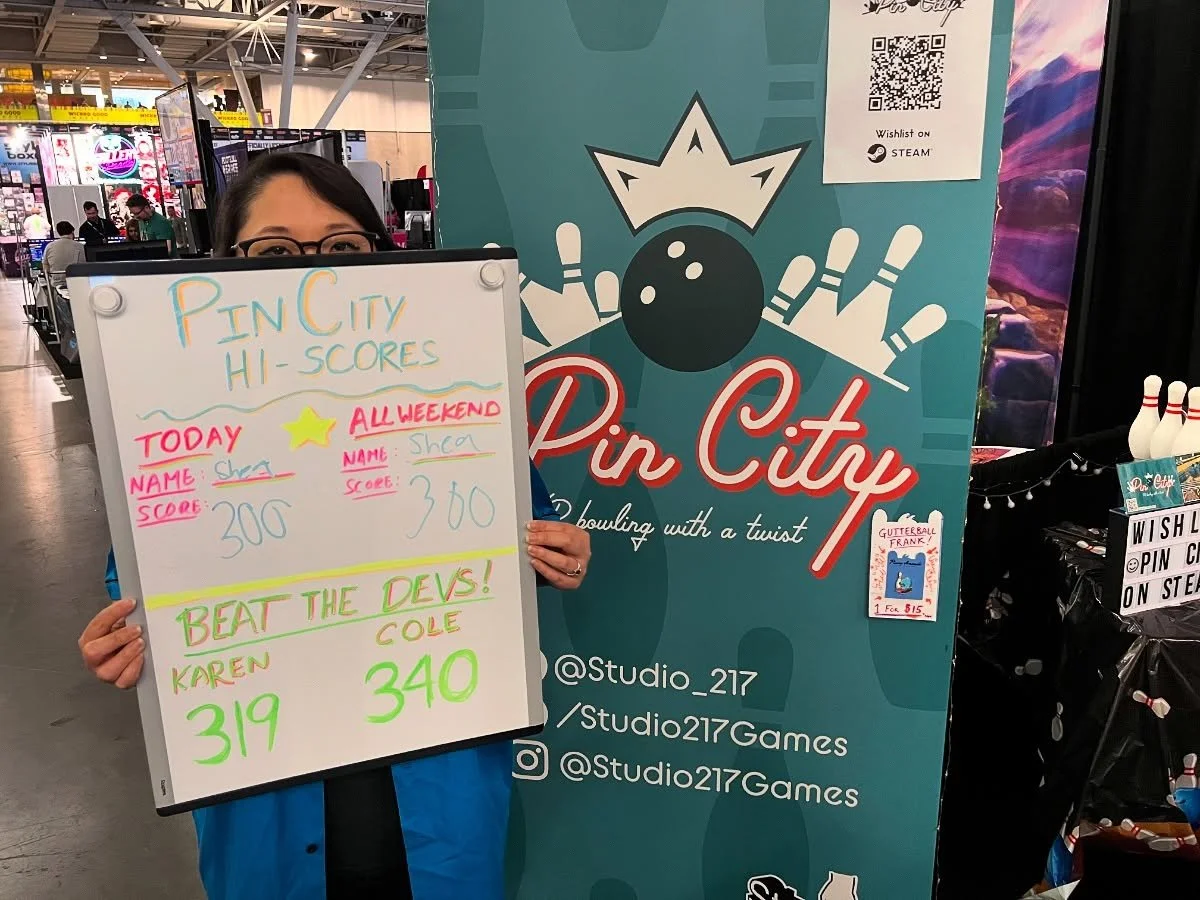 Day 1 of demoing at #PAXEast ! Here&rsquo;s the high scores so far ⭐️

#bowling #VR #paxeast2025 #pax #meta #unity3d #indiegame #indiedev