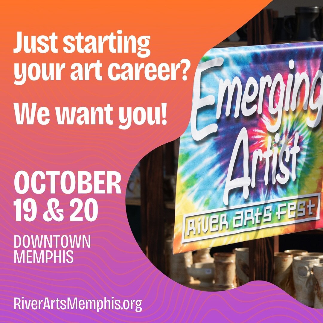 Are you an up-and-coming Mid-South artist eager to launch your career? Apply for our Emerging Artist Program! Grow your skills, learn the business, and showcase your work at RiverArtsFest. Limited spots are available. Apply by May 31 with the link in