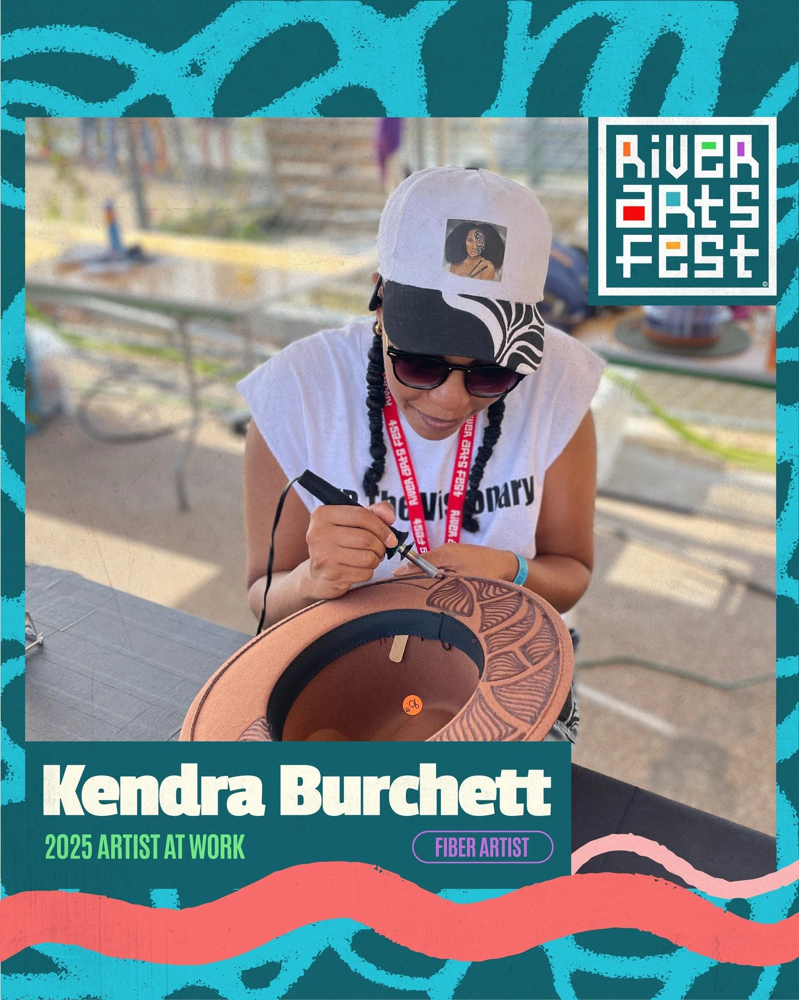 One-of-one designs for one-of-one individuals. Kendra Burchett&rsquo;s custom fedoras are wearable luxury, designed to turn heads. With each piece, she brings flair, texture, and fierce originality to the festival. Don't miss her demo next weekend!