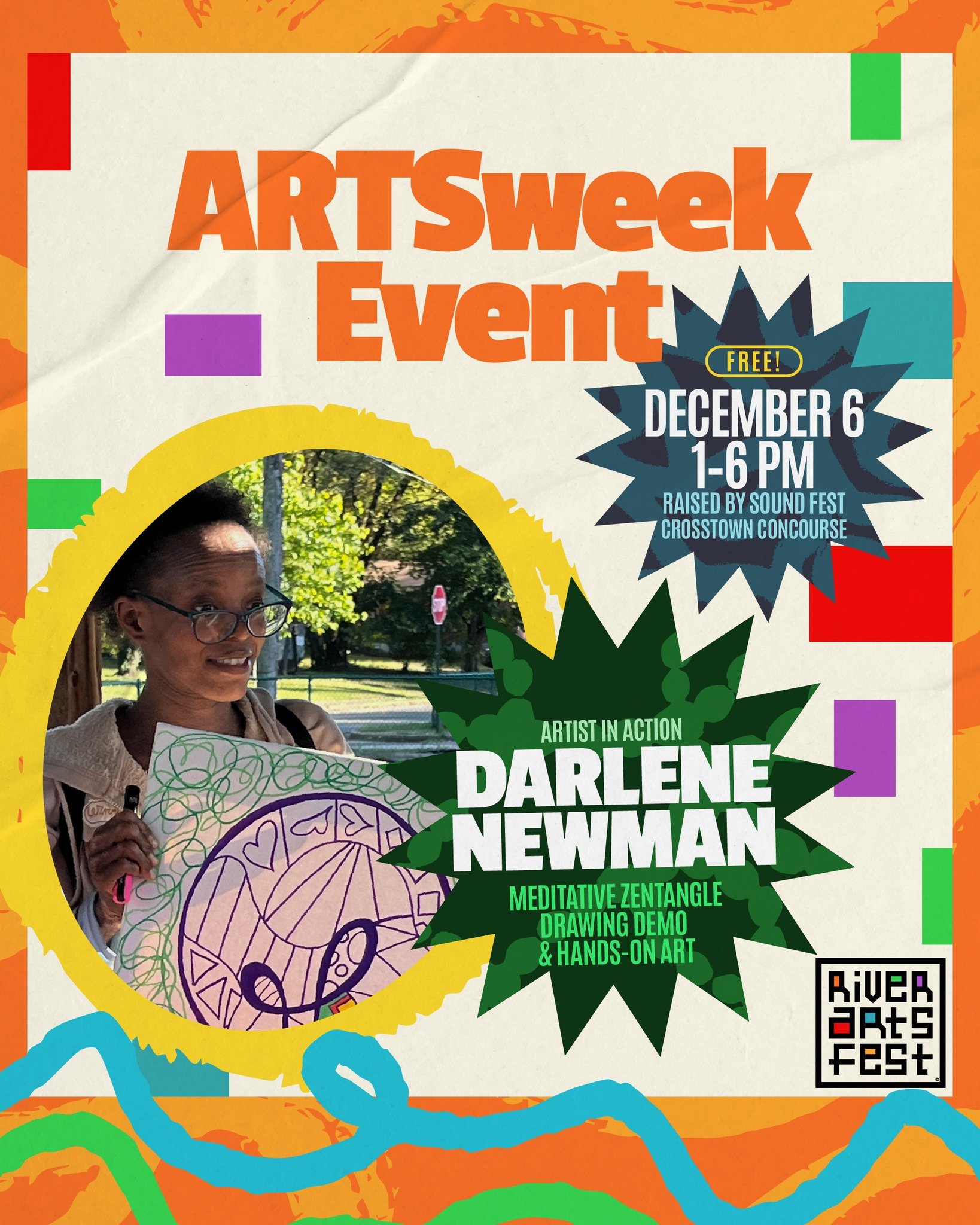 Slow down and tap into creativity at Raised by Sound Fest 🎶🖍️

RiverArtsFest will be at @wyxr_memphis Raised by Sound Fest tomorrow from 1&ndash;6 pm with @tennesseeartscommission Artist in Action Darlene Newman @darlenesart. Stop by our table for 