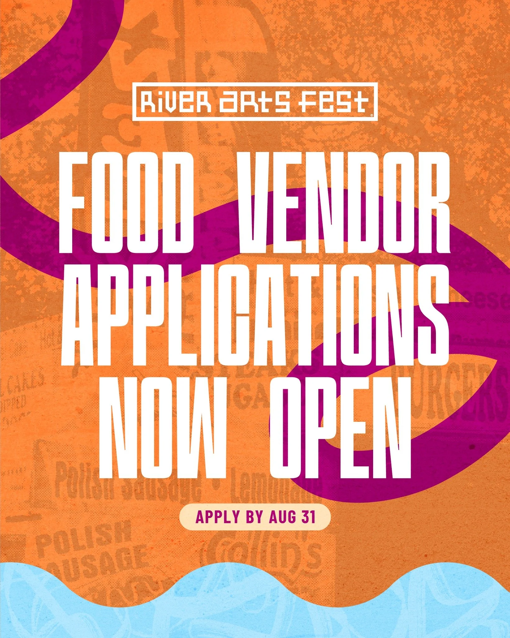 🎉 Twenty years of art, community...and incredible food.

As we prepare to celebrate the 20th anniversary of RiverArtsFest, we're looking for food vendors to help make this milestone year our most delicious yet.

Whether you're a returning festival f