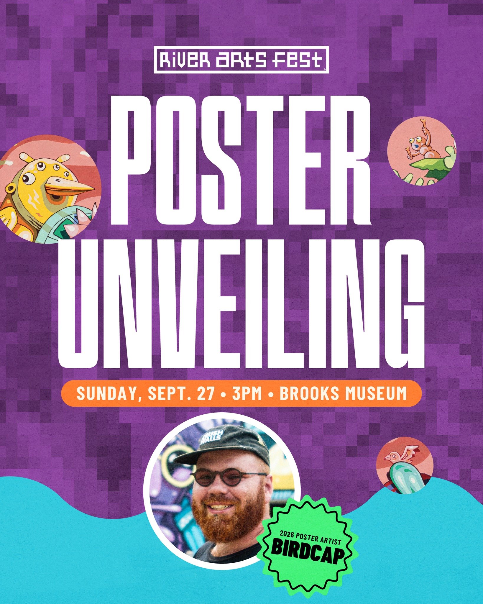 Be our guest at our poster unveiling party, where 2026 poster artist @birdcap will reveal "Local", the original painting created for our 20th anniversary.

🗓️ Sunday, September 27, 3 PM
📍 Memphis Brooks Museum of Art @brooksmuseum 
🎟️ FR