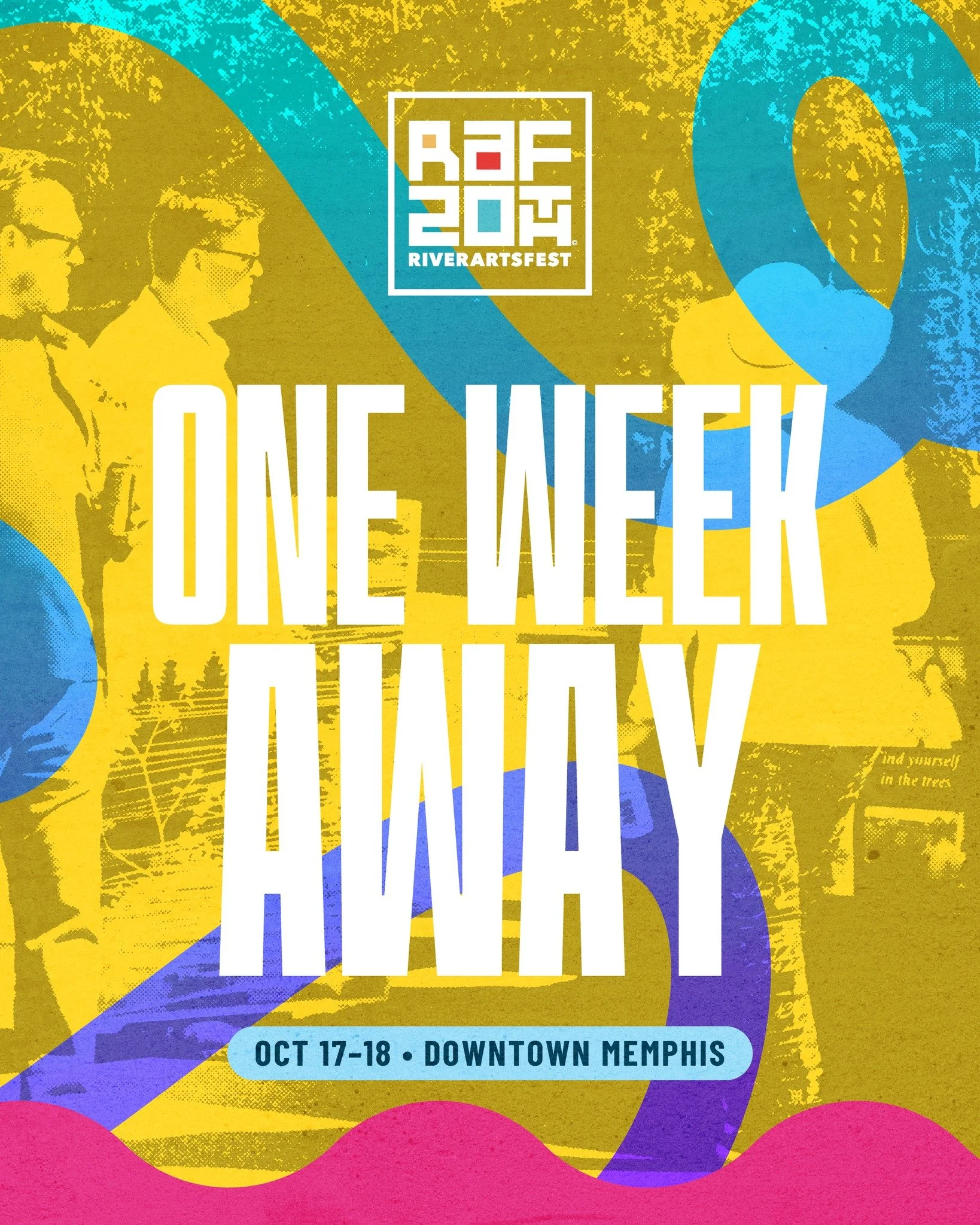ONE WEEK away!

The 20th annual RiverArtsFest is almost here. Join us for a full weekend celebration of fine art, live music, and family fun on the riverfront starting next Saturday, October 17.

If you haven't grabbed your tickets yet, now's the tim