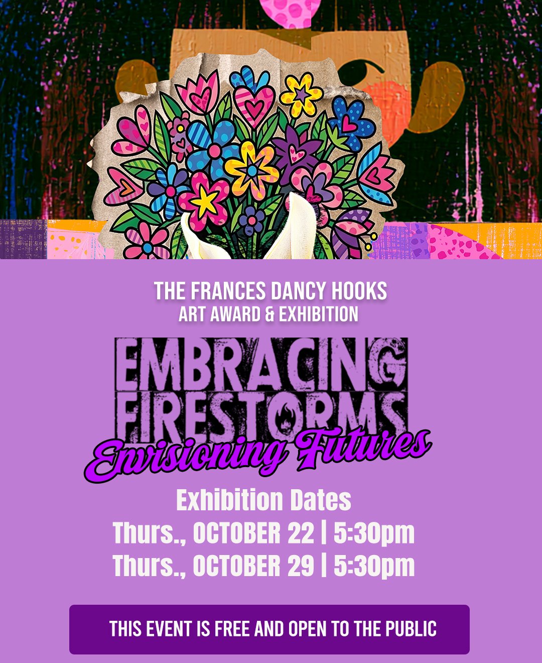 The festival may be over, but the creativity continues! 🎨

Celebrate the artists and ideas shaping our local arts community at the @hooksinstitute Frances Dancy Hooks Art Award &amp; Exhibition. This year&rsquo;s theme, Embracing Firestorms: Envisio
