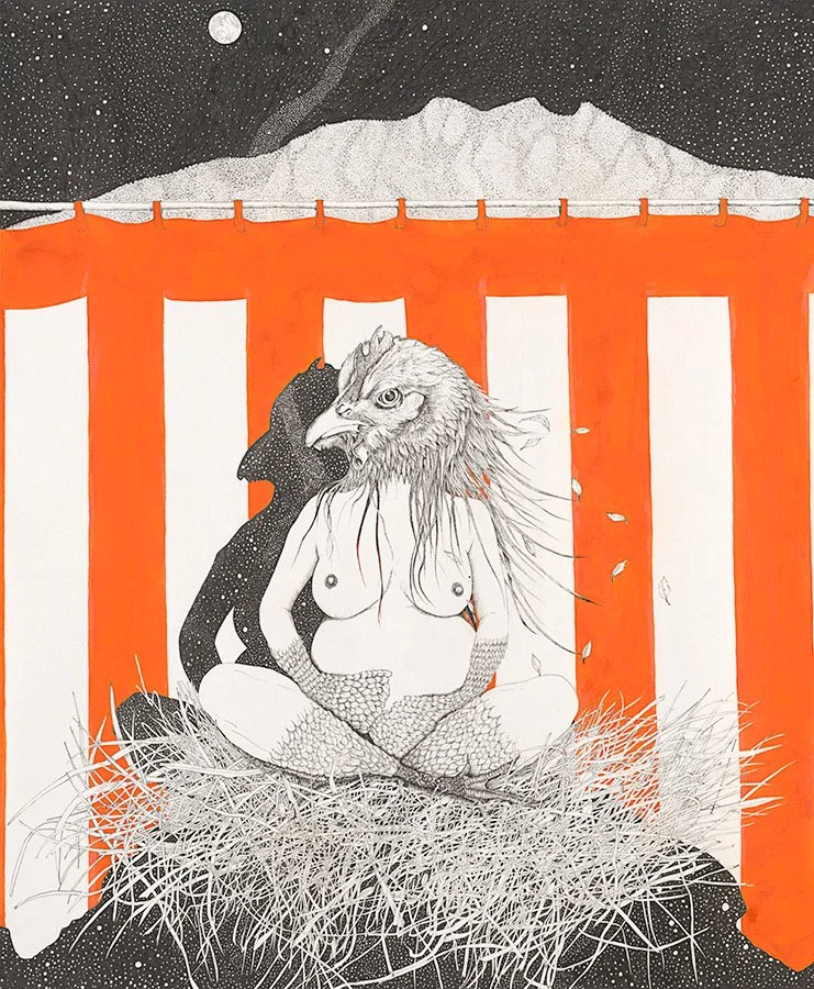 Broody, Giclée print, 16"x18"