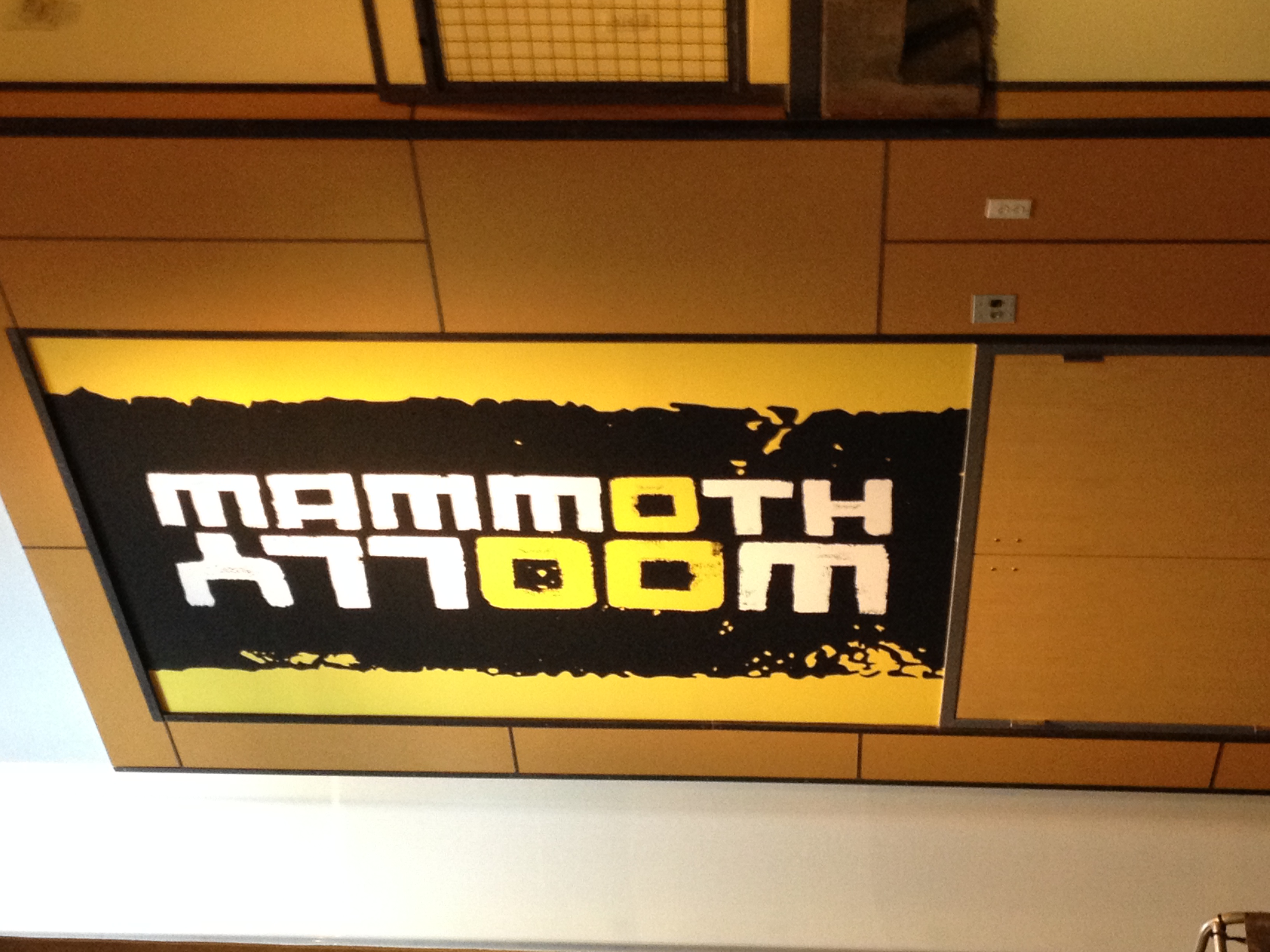 Full color print on adhesive wall fabric for Wooly Mammoth Theatre