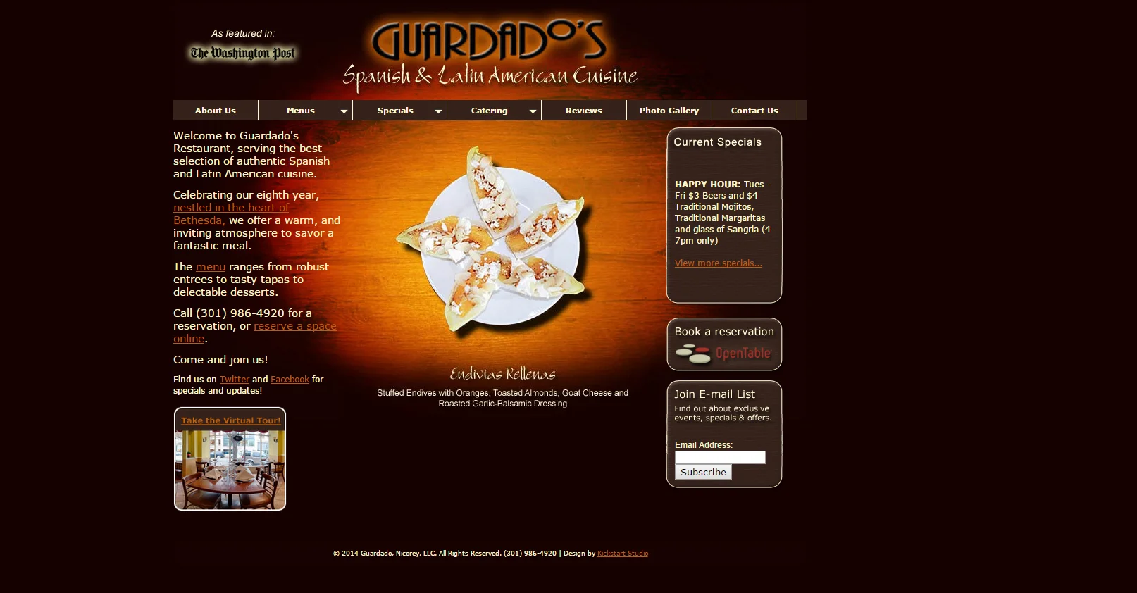Guardado's Landing Page - Before