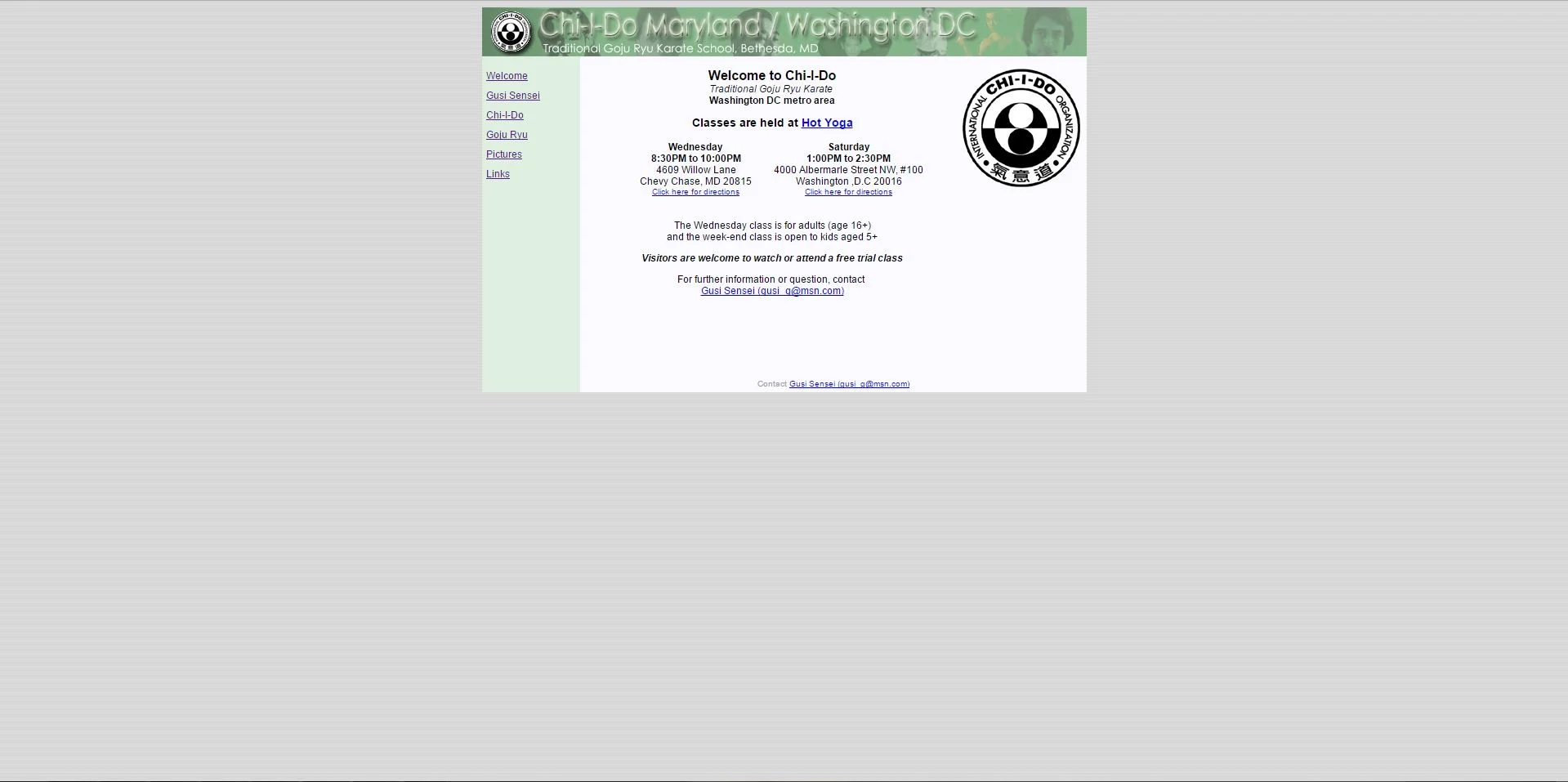 Chi-I-Do of MD/DC - Before