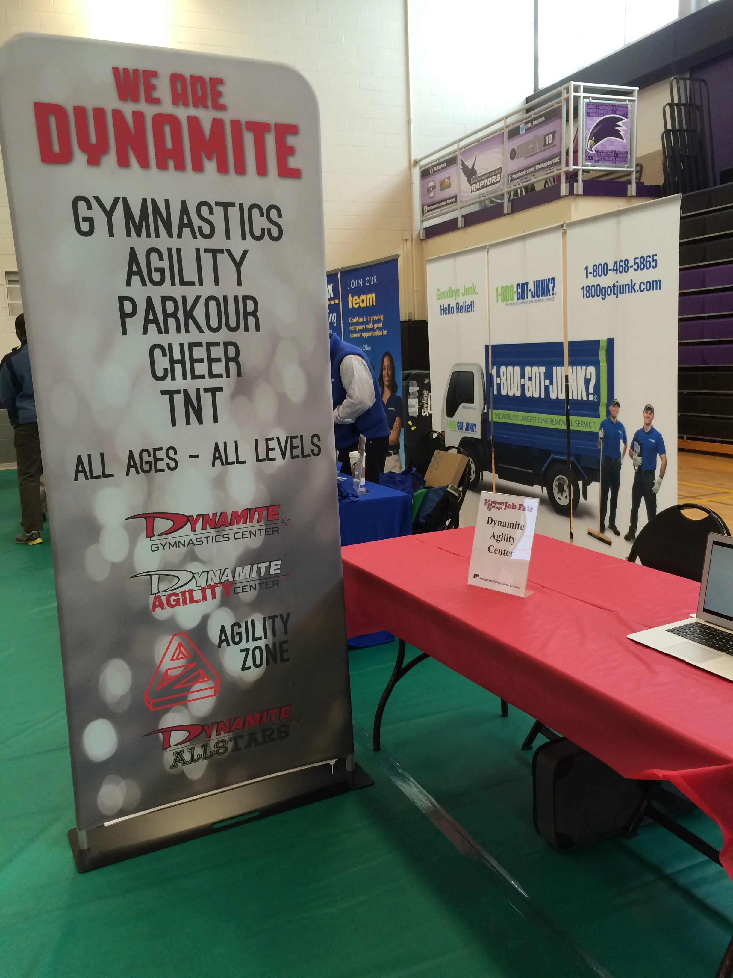 Vertical Fabric Display for Dynamite Agility Center