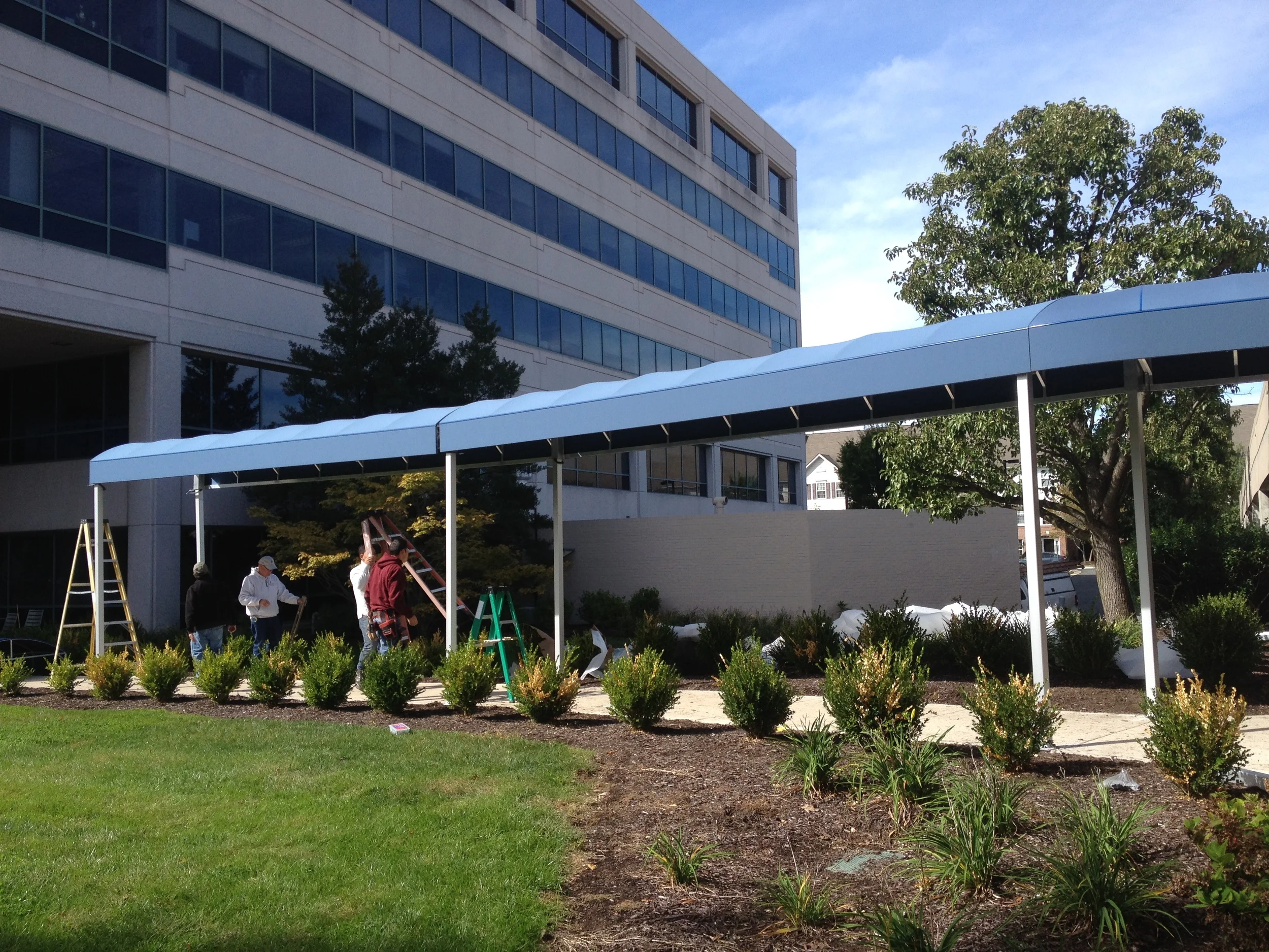 80-foot Sidewalk Awning for Meridian Properties