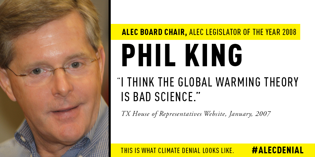 “I think the global warming theory is bad science.” TX House of Representatives Website, January, 2007.